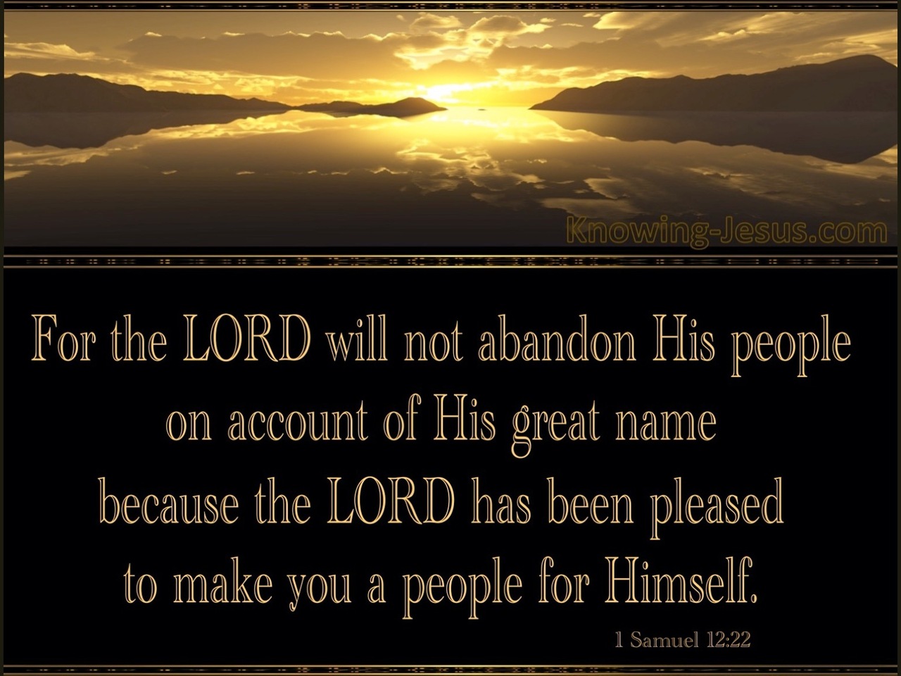 1 Samuel 12:22 The Lord Will Not Abandon His People (brown)